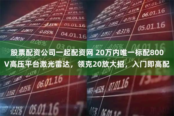 股票配资公司一起配资网 20万内唯一标配800V高压平台激光雷达，领克20放大招，入门即高配